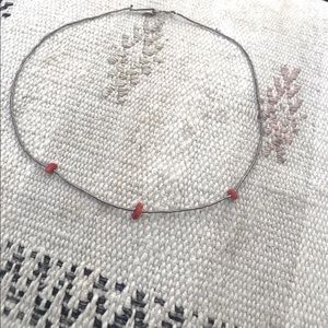 Vintage liquid silver coral necklace